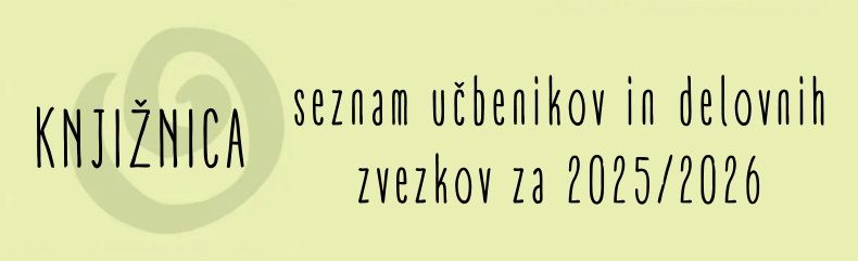 Seznam učbenikov in delovnih zvezkov