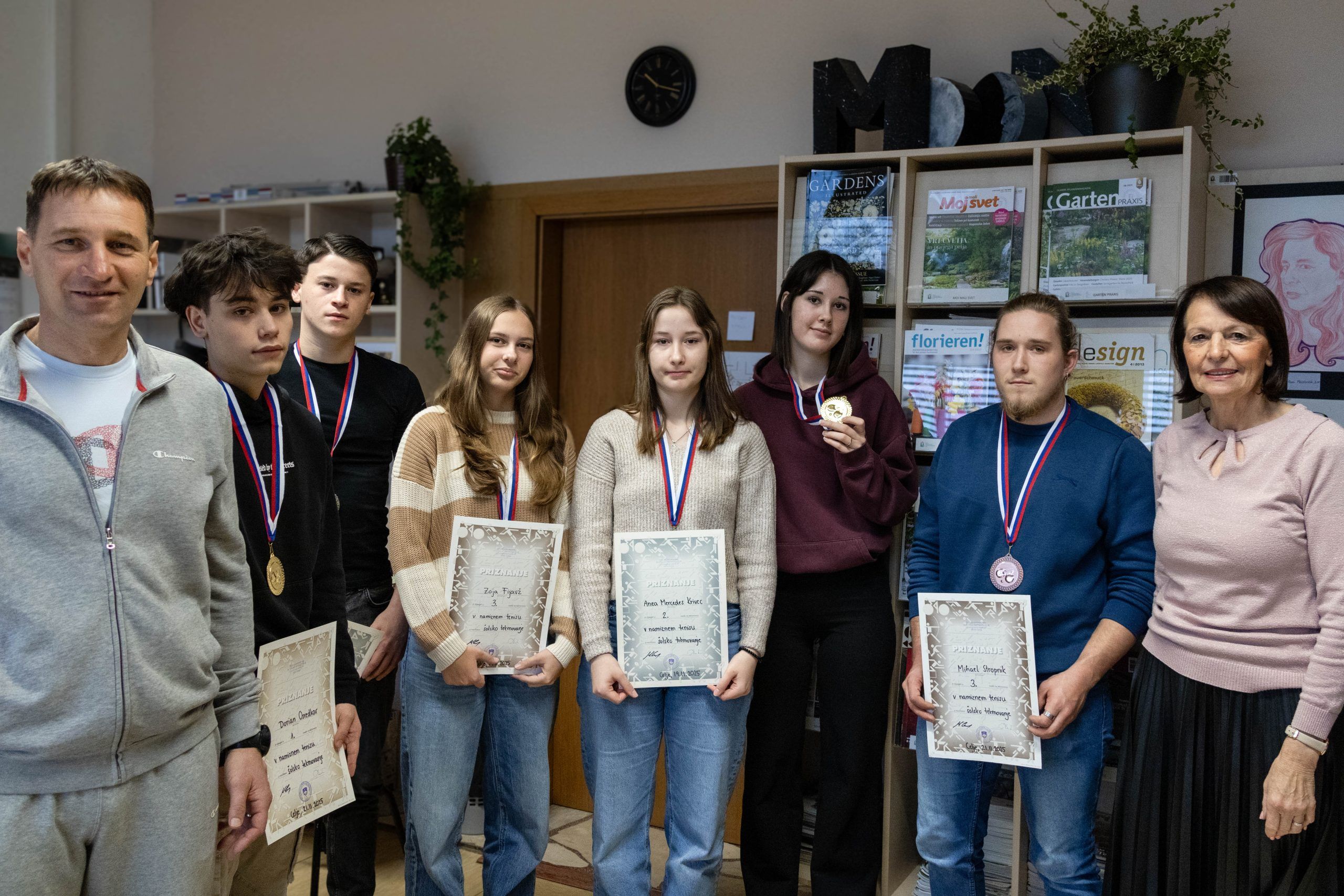 Razglasitev rezultatov šolskega tekmovanja v namiznem tenisu 2025