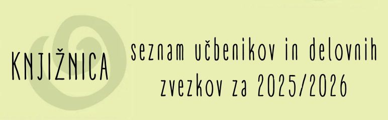 Seznam učbenikov in delovnih zvezkov za 2025/2026
