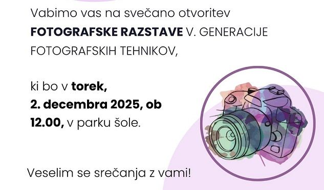 Fotografska razstava V. generacije fotografskih tehnikov